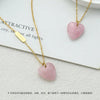 Fashion Heart Shape Titanium Steel Gold Plated Natural Stone Necklace 1 Piece