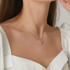Fashion Heart Shape Titanium Steel Gold Plated Natural Stone Necklace 1 Piece