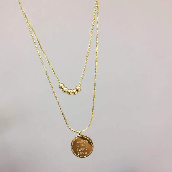 Wholesale Jewelry Fashion Heart Shape Titanium Steel Titanium Steel 18K Gold Plated Gold Plated Silver Plated Pendant Necklace