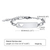 Fashion Heart Shape 304 Stainless Steel Plating Kid'S Bracelets