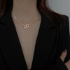 Wholesale Jewelry Simple Style Heart 304 Stainless Steel 18K Gold Plated Plating Necklace
