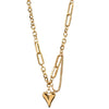 Fashion Heart-shaped Titanium Steel Necklace Simple Irregular Clavicle Chain