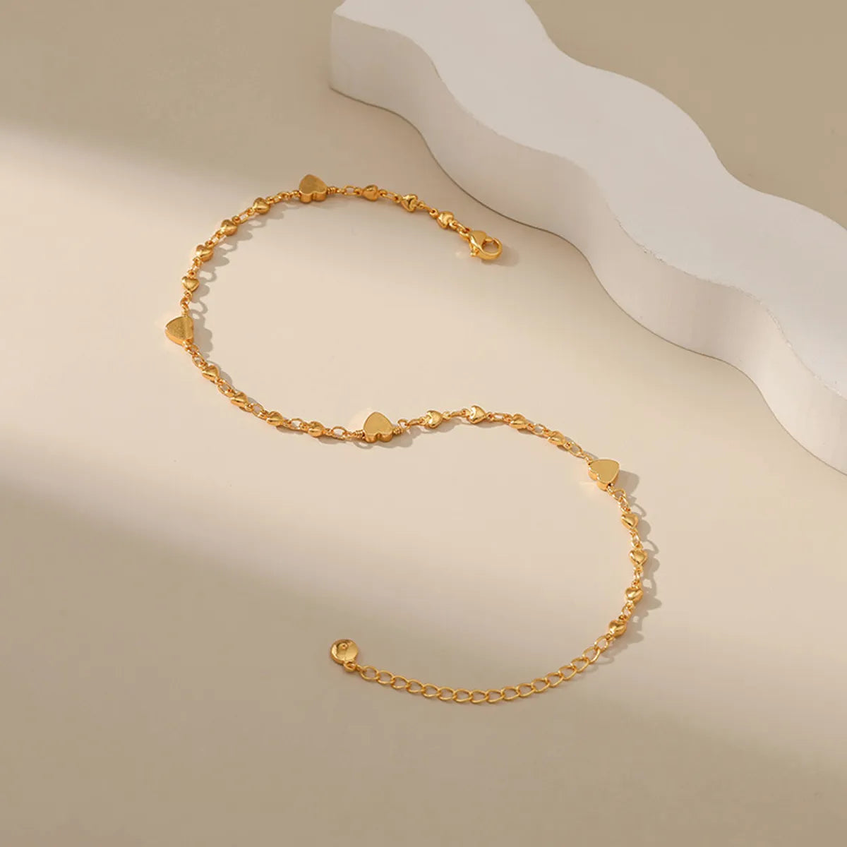 Fashion Heart Stitching Chain Copper 18k Gold-Plated Leg Chain