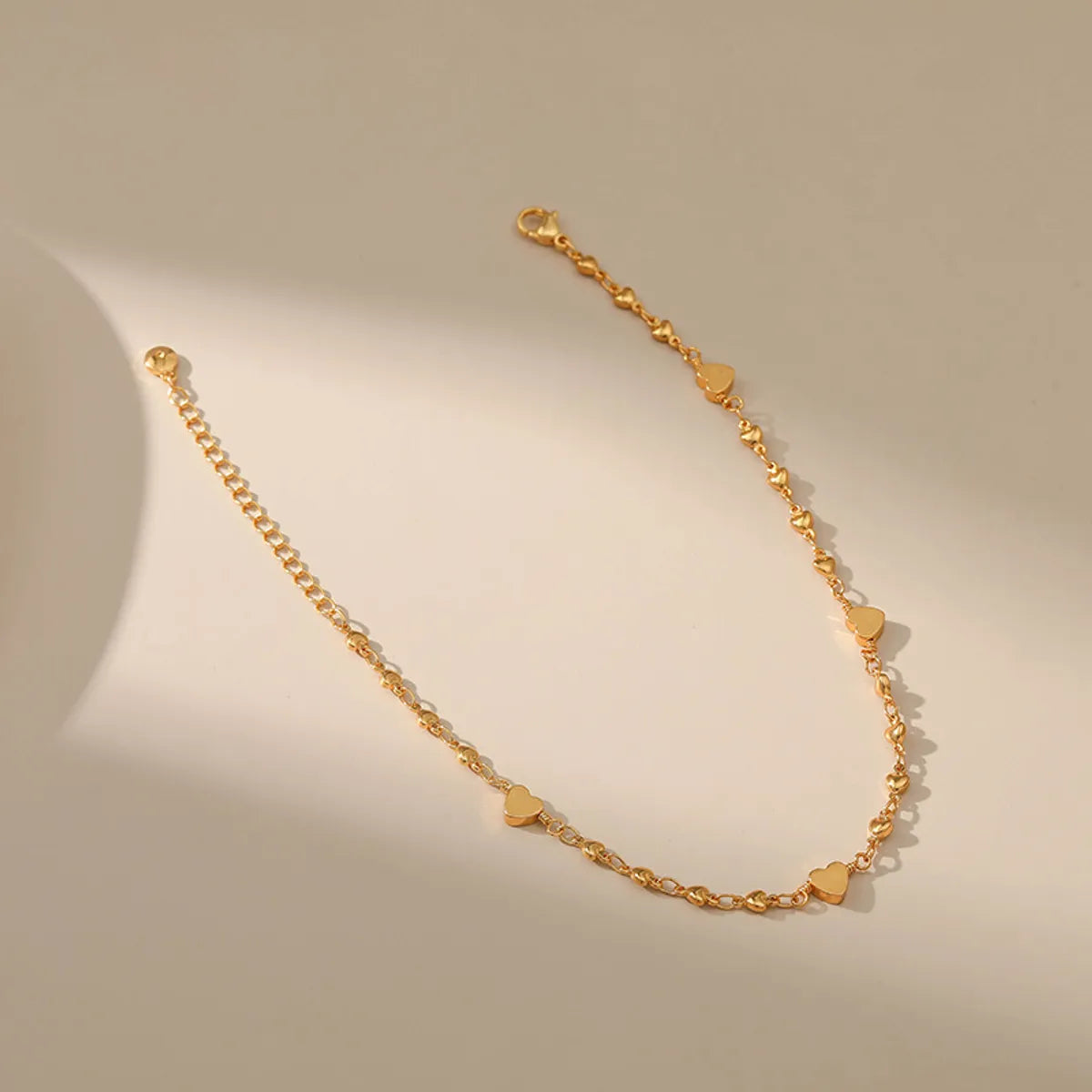 Fashion Heart Stitching Chain Copper 18k Gold-Plated Leg Chain