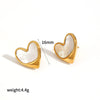 Fashion Heartshaped Titanium Steel Electroplated Women's Earrings