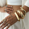 Fashion Heavy Industry Metal Exaggerated Irregular Wave Electroplated Bracelet