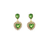 Fashion High End Female Alloy Earrings With Heart Shaped Design And Diamond Accents