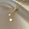Fashion High End Female Copper And Stainless Steel Geometric Micro Inlaid Zircon Clavicle Necklace
