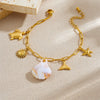 Fashion Highend Ocean Animal Zodiac Stainless Steel Goldplated Chain Bracelet