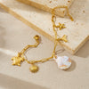 Fashion Highend Ocean Animal Zodiac Stainless Steel Goldplated Chain Bracelet