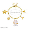 Fashion Highend Ocean Animal Zodiac Stainless Steel Goldplated Chain Bracelet