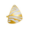 Fashion Highend Retro Stainless Steel Geometric Triangle Jewelry Electroplated Bracelet Ring
