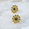 Fashion Highend Stainless Steel Electroplated Sunflower And Devil's Eye Ring For Unisex