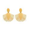 Fashion Highend 316L Stainless Steel Goldplated Geometric Exaggerated Earrings For Women