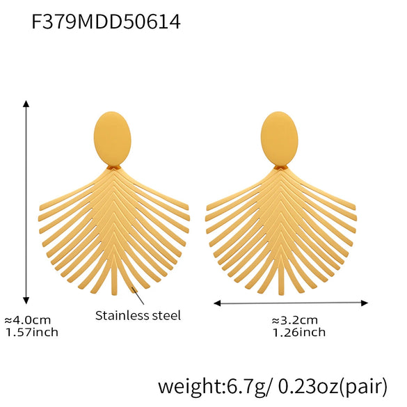 Fashion Highend 316L Stainless Steel Goldplated Geometric Exaggerated Earrings For Women