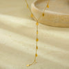 Fashion Highend Stainless Steel Long Tassel Dropshaped 18K Goldplated Women's Necklace