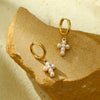 Fashion Highend Titanium Steel Geometric Cross Earrings For Women With Electroplating Treatment