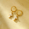 Fashion Highend Titanium Steel Geometric Cross Earrings For Women With Electroplating Treatment