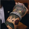 Fashion Hiphop Style Alloy And Stainless Steel Rectangle Dial Watch Bracelet Necklace Set