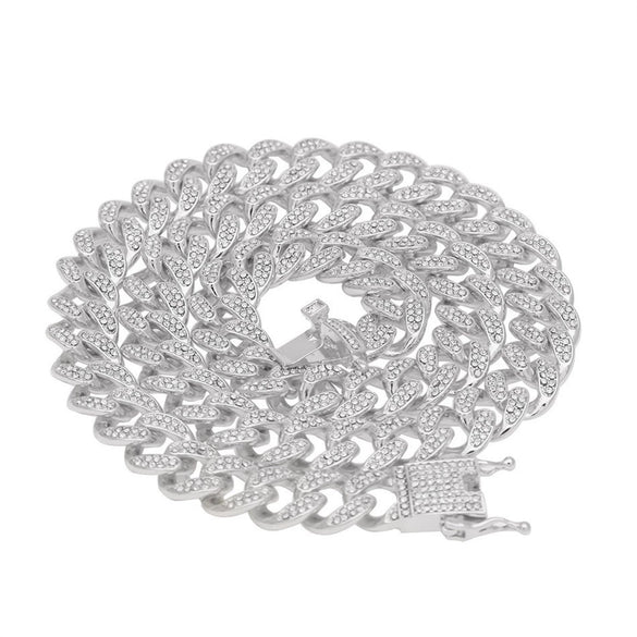 Fashion Hiphop Style Alloy And Stainless Steel Rectangle Dial Watch Bracelet Necklace Set