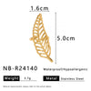 Fashion Hollow Asymmetric Blade Stainless Steel Ring With Twisted Line Cold Wind Personality Leaves Wave Geometric Pattern Electroplating For Women And Unisex