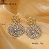 Fashion Hollow Flower Titanium Steel And Stainless Steel Earrings Vacuum Plated With 18K Gold