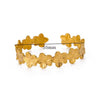 Fashion Hot Flower Stainless Steel Open Bracelet With Exaggerated Hollow Flower Leaves And Electroplating Treatment