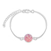 Fashion Hot-Selling Alloy Silver Round  Crystal Love Natural Stone  Bracelet