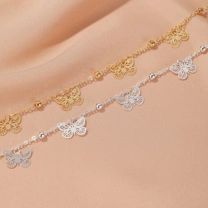 Fashion Hot-selling Footwear Summer Multi-layer Hollow Butterfly Pendant Anklet For Women Fashion Jewelry Gooddiy