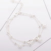 Fashion Hotselling Pearl 8Character Ankle Jewelry Handmade Beaded Doublelayer Bracelet Allmatch Jewelry