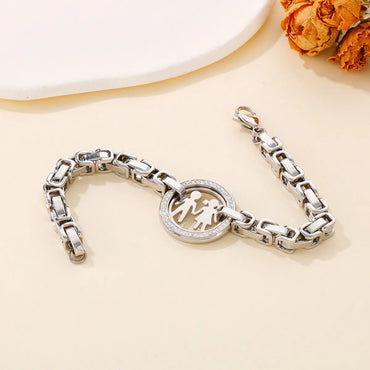 Fashion Human Titanium Steel Bracelets Inlay Zircon Stainless Steel Bracelets