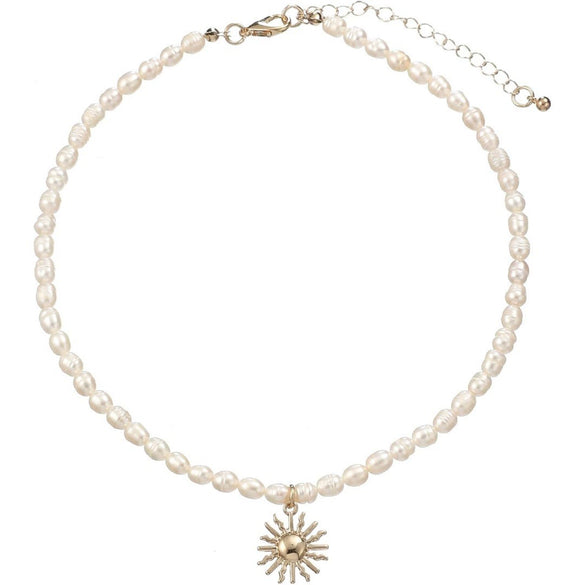 Fashion Imitation Pearl Bead Chain Necklace With Retro Cross Pendant Handmade Geometric Fairy Style Jewelry For Women