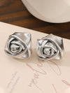 Fashion Imitation Pearl Fabric Rose Handmade Women's Earrings