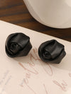 Fashion Imitation Pearl Fabric Rose Handmade Women's Earrings