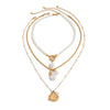 Fashion Imitation Pearl Shell Fish Beach Wind Necklace Alloy Geometric Electroplating Women's
