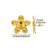 Fashion Imitation Pearl Stainless Steel 18K Gold Electroplated Women's Petal Earrings