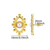 Fashion Imitation Pearl Stainless Steel 18K Gold Electroplated Women's Petal Earrings