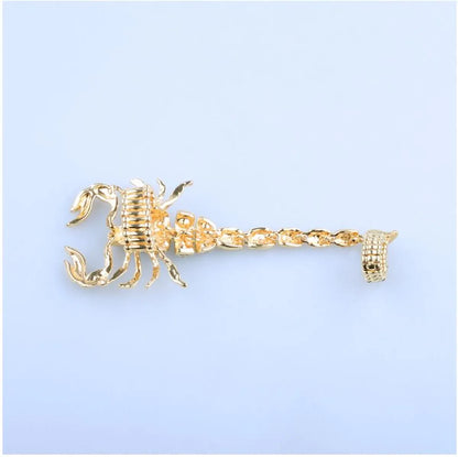 Fashion Inlay Diamond Scorpion Shaped Double Alloy Ring