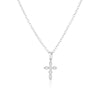 Fashion Ins Creative Mini Cross Collarbone Necklace Copper Artificial Crystal Geometric Electroplated Ochain