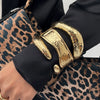 Fashion Ins Metal Irregular Knocking Pattern Electroplated Bracelet