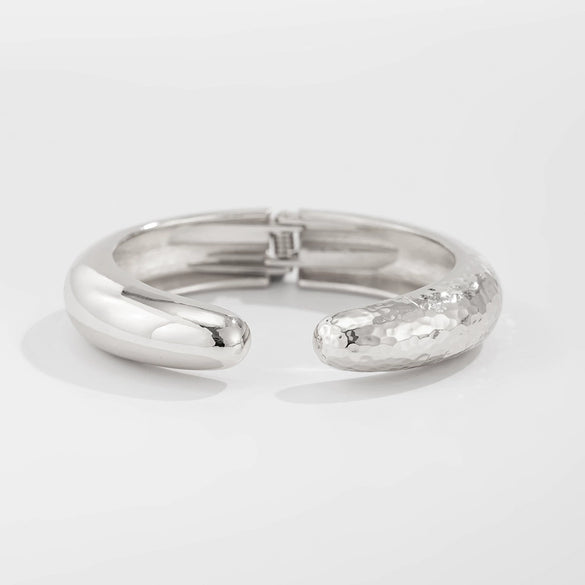 Fashion Ins Metal Irregular Knocking Pattern Electroplated Bracelet