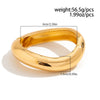 Fashion Ins Metal Smooth Wide Geometric Spring Buckle Electroplated Bracelet