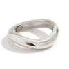 Fashion Ins Metal Smooth Wide Geometric Spring Buckle Electroplated Bracelet
