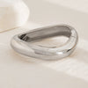 Fashion Ins Metal Smooth Wide Geometric Spring Buckle Electroplated Bracelet