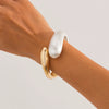 Fashion Ins Metallic Water Drops Bracelet Women's Exaggerated Design Electroplated Open Bracelet