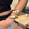 Fashion Ins Metallic Water Drops Bracelet Women's Exaggerated Design Electroplated Open Bracelet