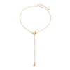 Fashion Ins Style Geometric Iron Snake Bone Chain Pendant Clavicle Necklace With Electroplating