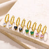 Fashion Ins Style Golden Artificial Crystal Heart Shape Butterfly Pendant Earrings Set With Diamonds For Women