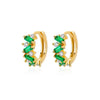 Fashion Ins Style Golden Artificial Crystal Heart Shape Butterfly Pendant Earrings Set With Diamonds For Women