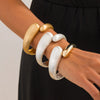 Fashion Ins Style Metallic Water Drops Open Bracelet For Women With Electroplating